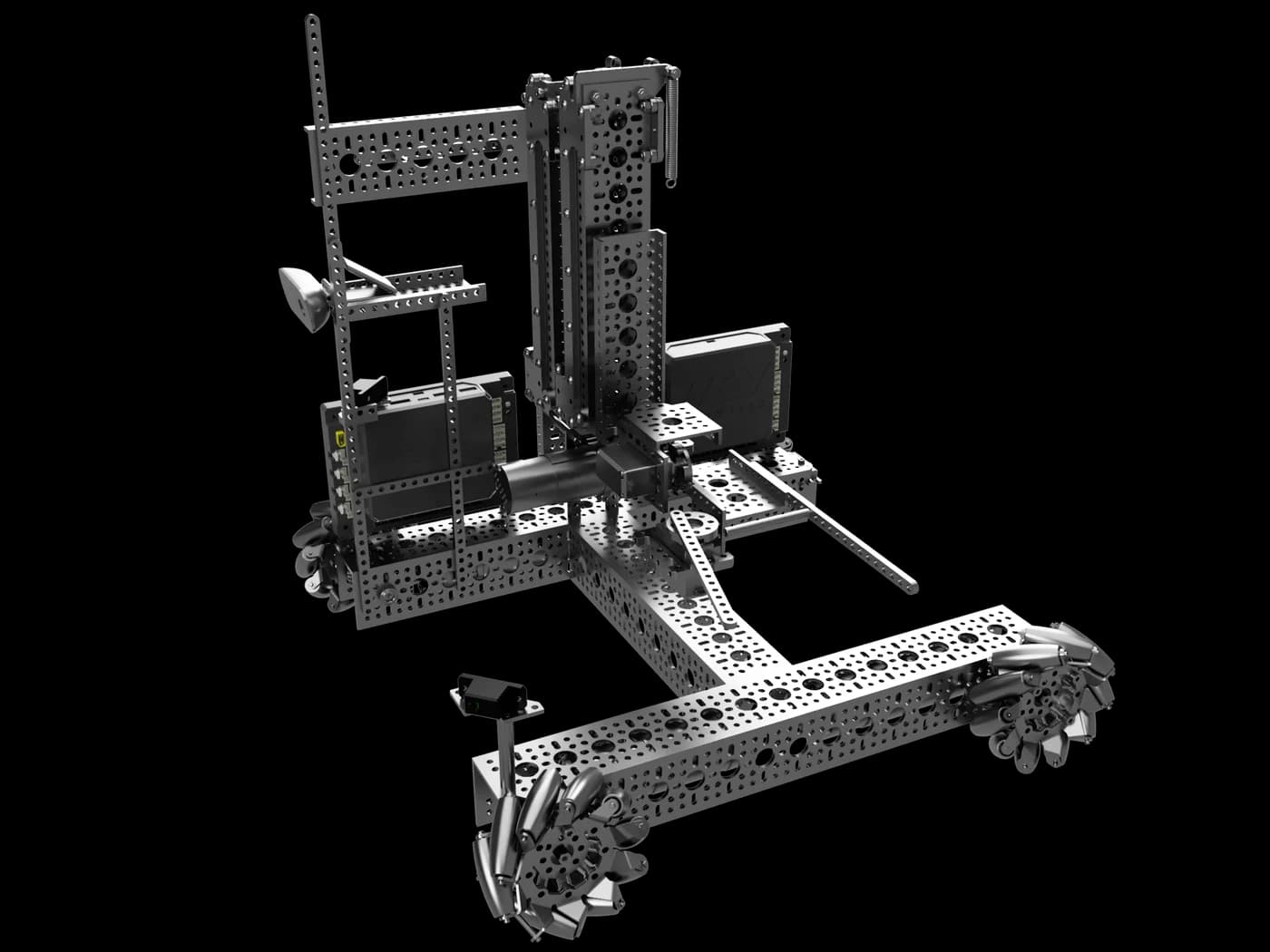 CAD render of Bob v2 on a black background